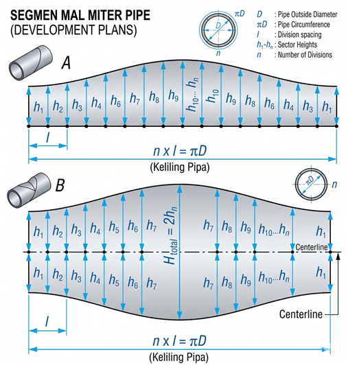 Segmen Mal Mitered pipe